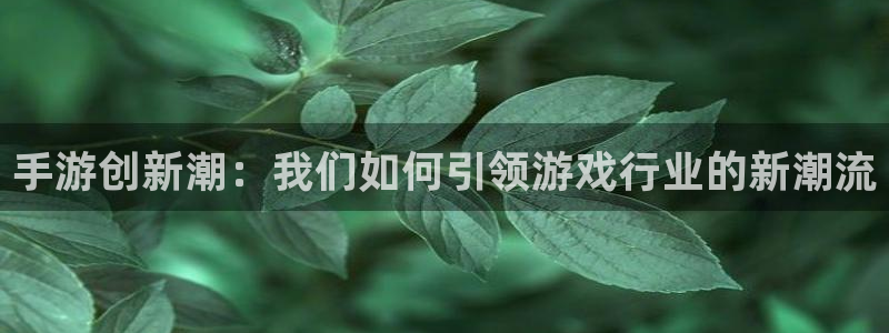 庄闲游戏app官方：手游创新潮：我们如何引领游戏行业的新潮流